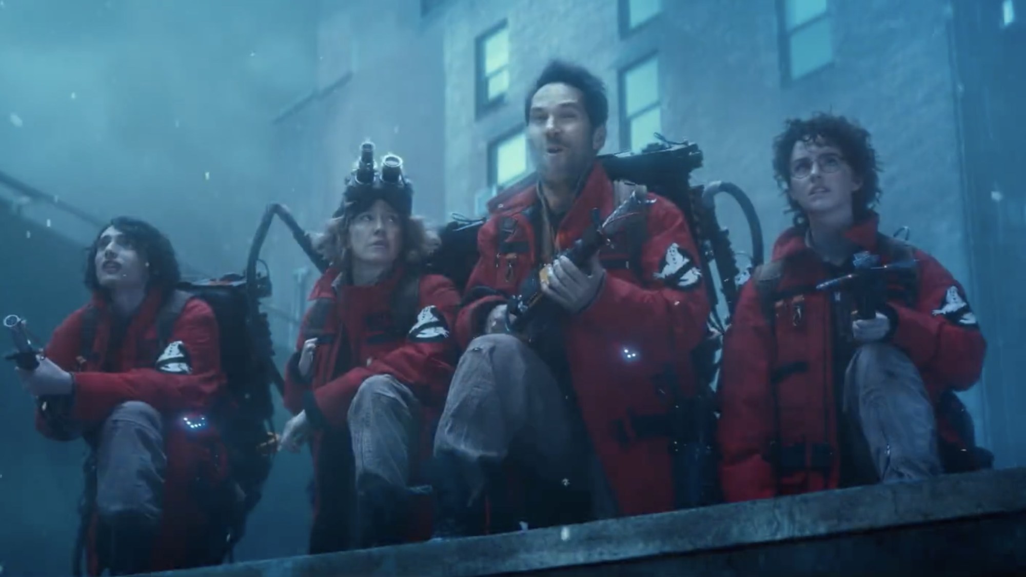 The Spengler family in Ghostbusters Frozen Empire