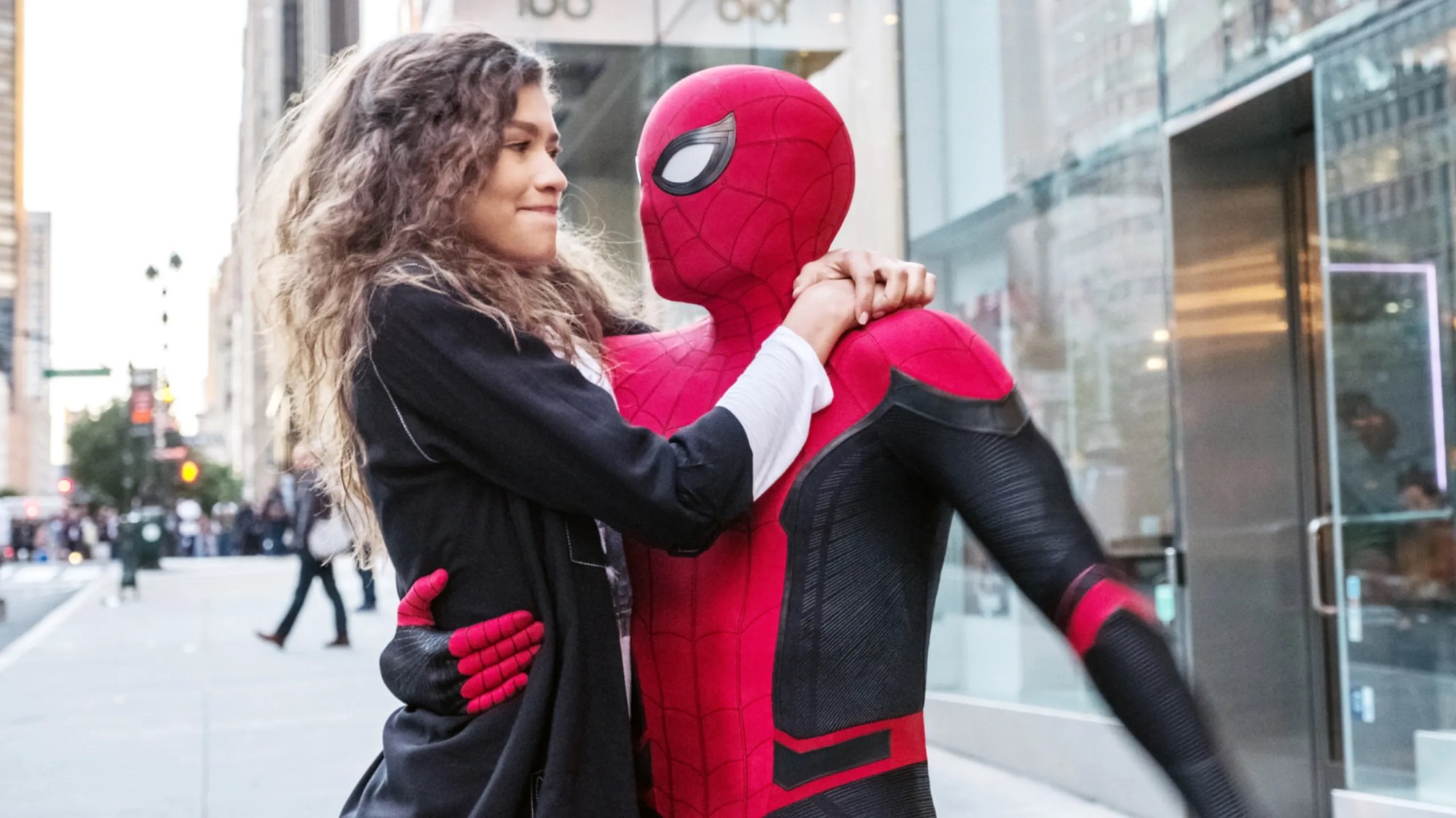 Zendaya and Tom Holland in Spider-Man No Way Home