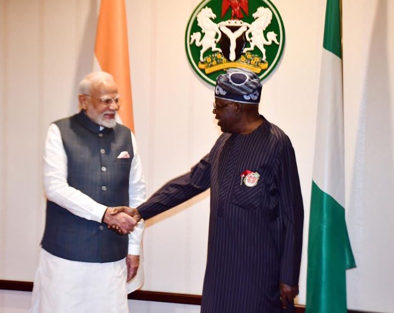 Moment Indian PM Modi calls Tinubu 'Ore Mi' during historic Nigeria visit