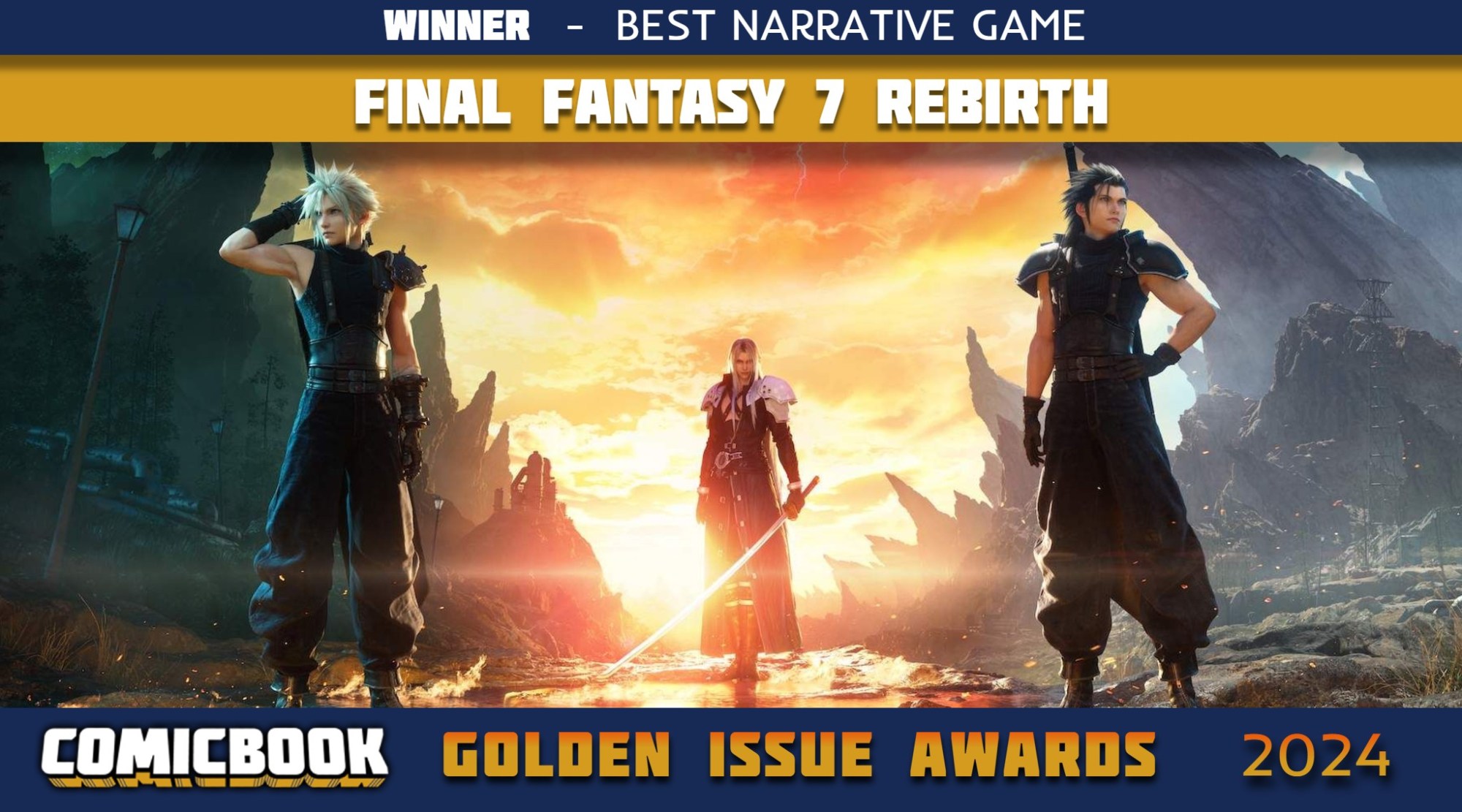 Final Fantasy VII Rebirth Wins Best Narrative-Driven Game 2024 (Golden Issue Awards)