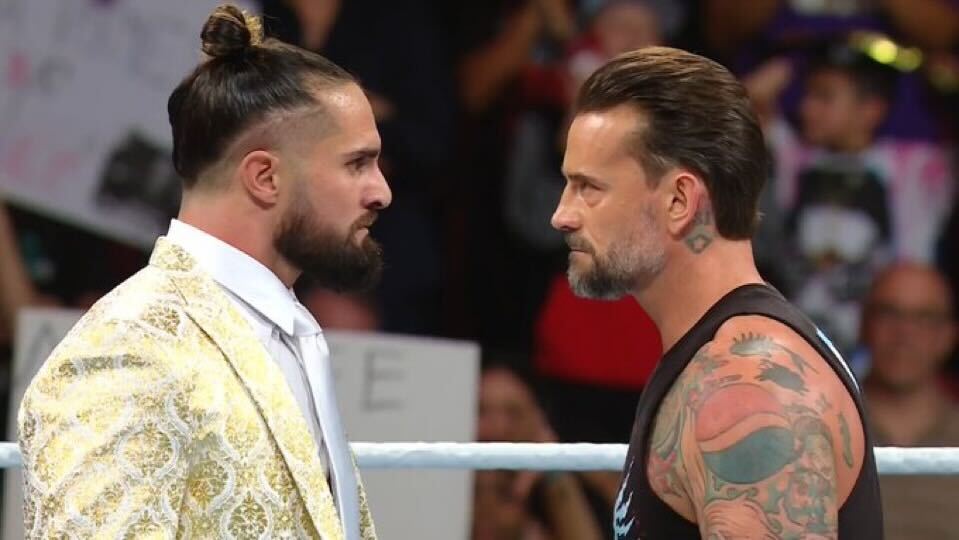 CM Punk and Seth Rollins share heated promo battle on WWE Raw.