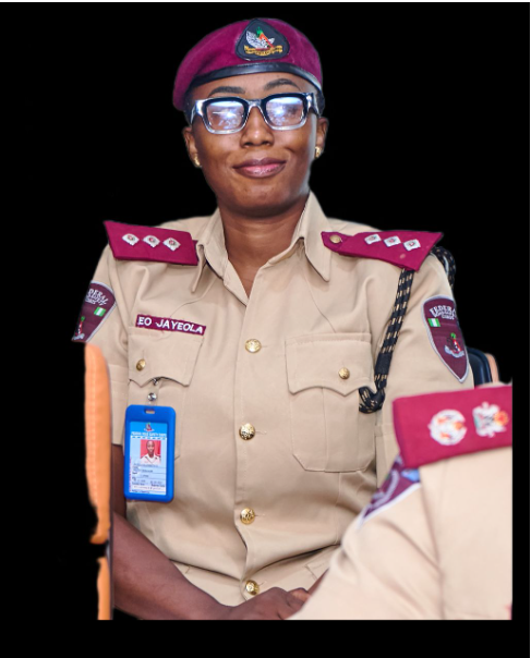 Lagos State Public Enlightenment Officer for the Federal Road Safety Commission, Route Commander Elizabeth Oluwadamilola Jayeola