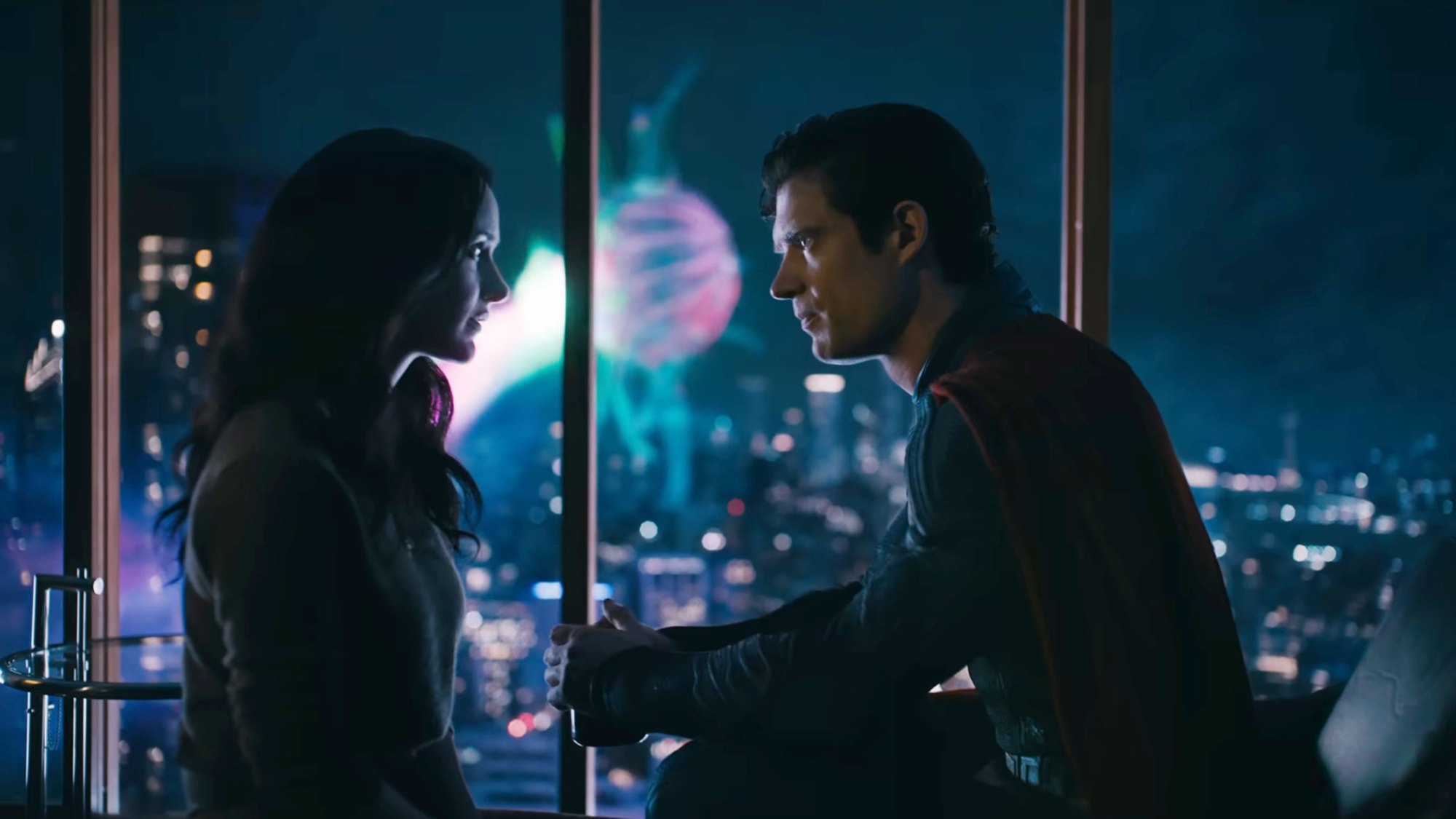 Rachel Brosnahan as Lois Lane and David Corenswet as Clark Kent in Superman 2025.