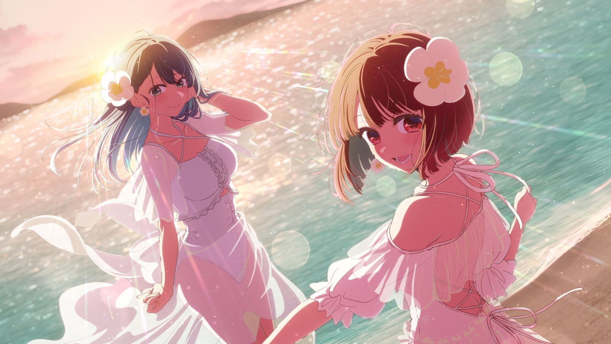 Akane and Kana at the beach for Oshi no Ko Season 2