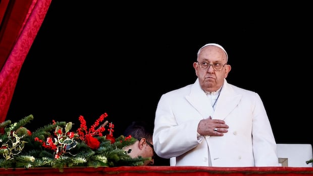 Pope urges the world to put down arms, 'overcome divisions' in Christmas message