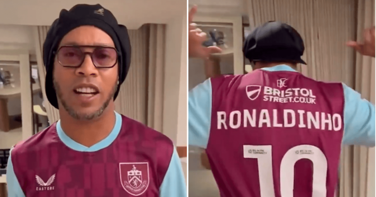 The reason Ronaldinho is celebrating Christmas in a Burnley shirt revealed | Football