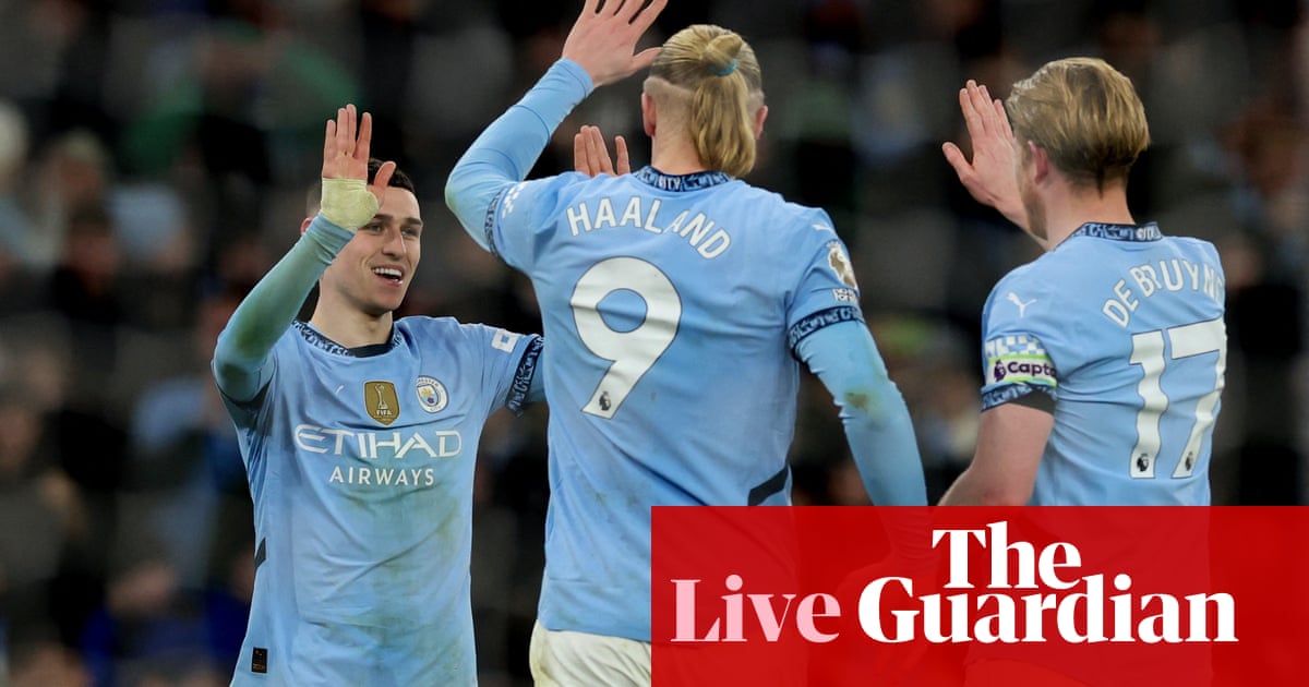 Premier League clockwatch: Man City 4-1 West Ham, Crystal Palace 1-1 Chelsea and more – live | Premier League