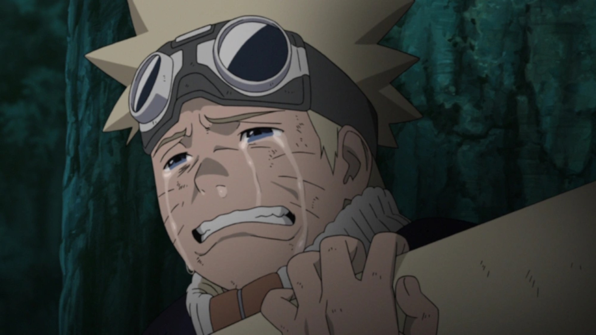 Naruto crying at Iruka