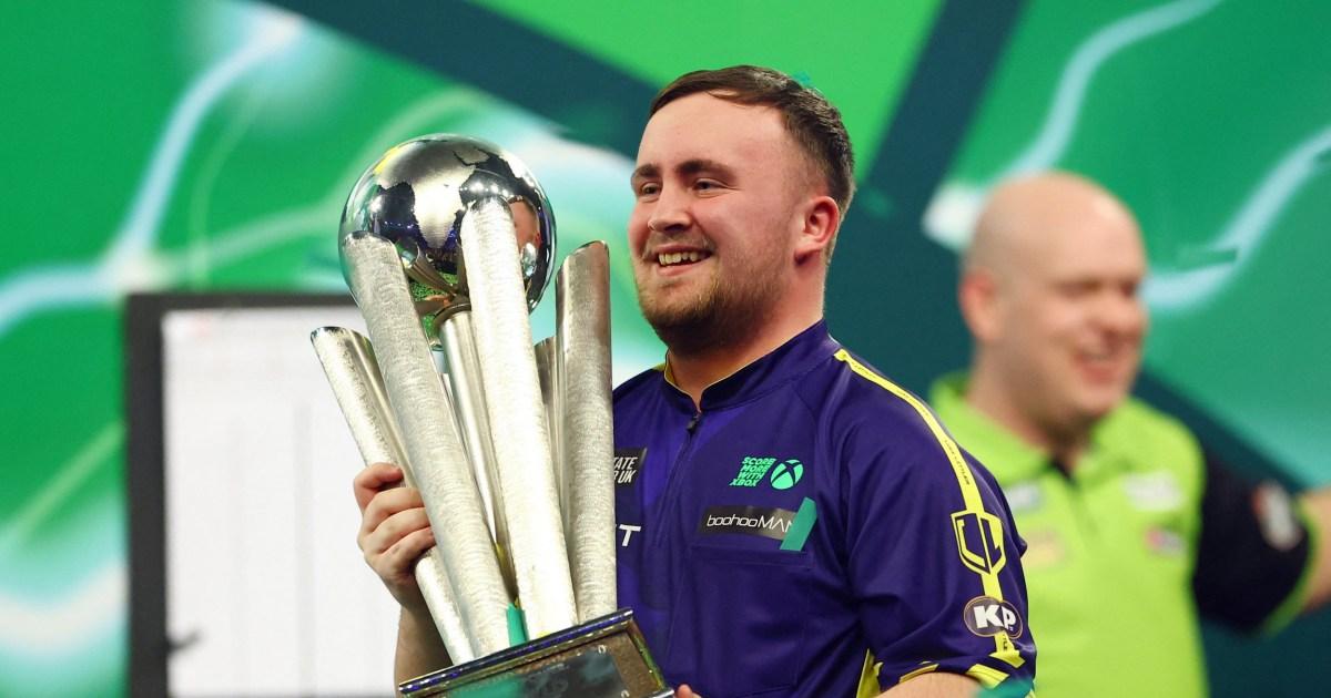 Luke Littler lands historic World Darts Championship title after Michael van Gerwen triumph